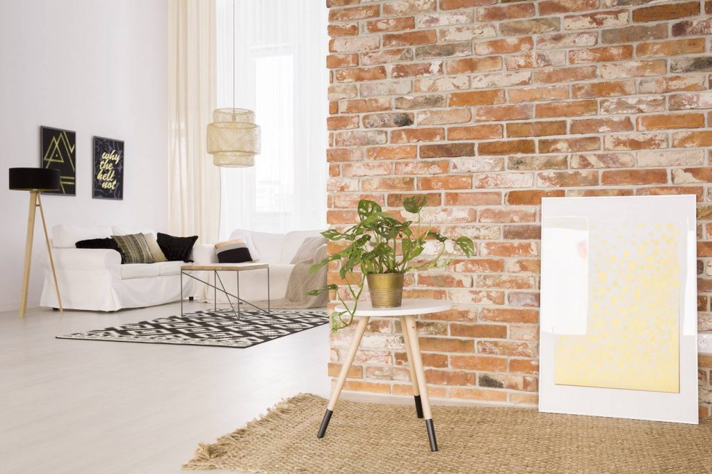 Plytki Z Cegly Na Scianie W Mieszkaniu Wp 1024x682